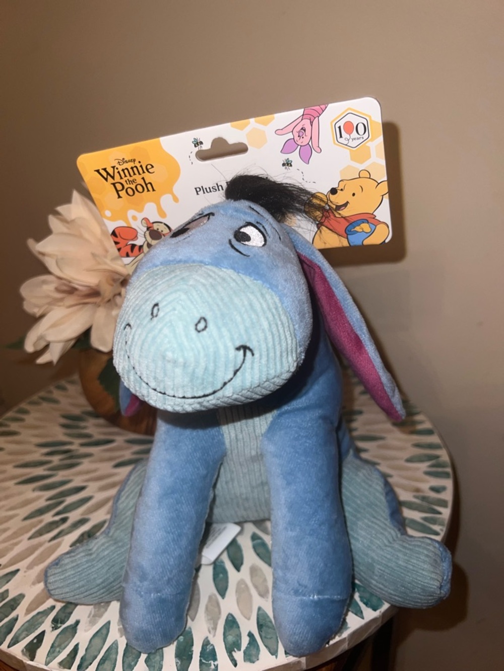 Disney Eeyore Plush Squeaky Dog Toy Winnie the Pooh Blue Donkey NWT